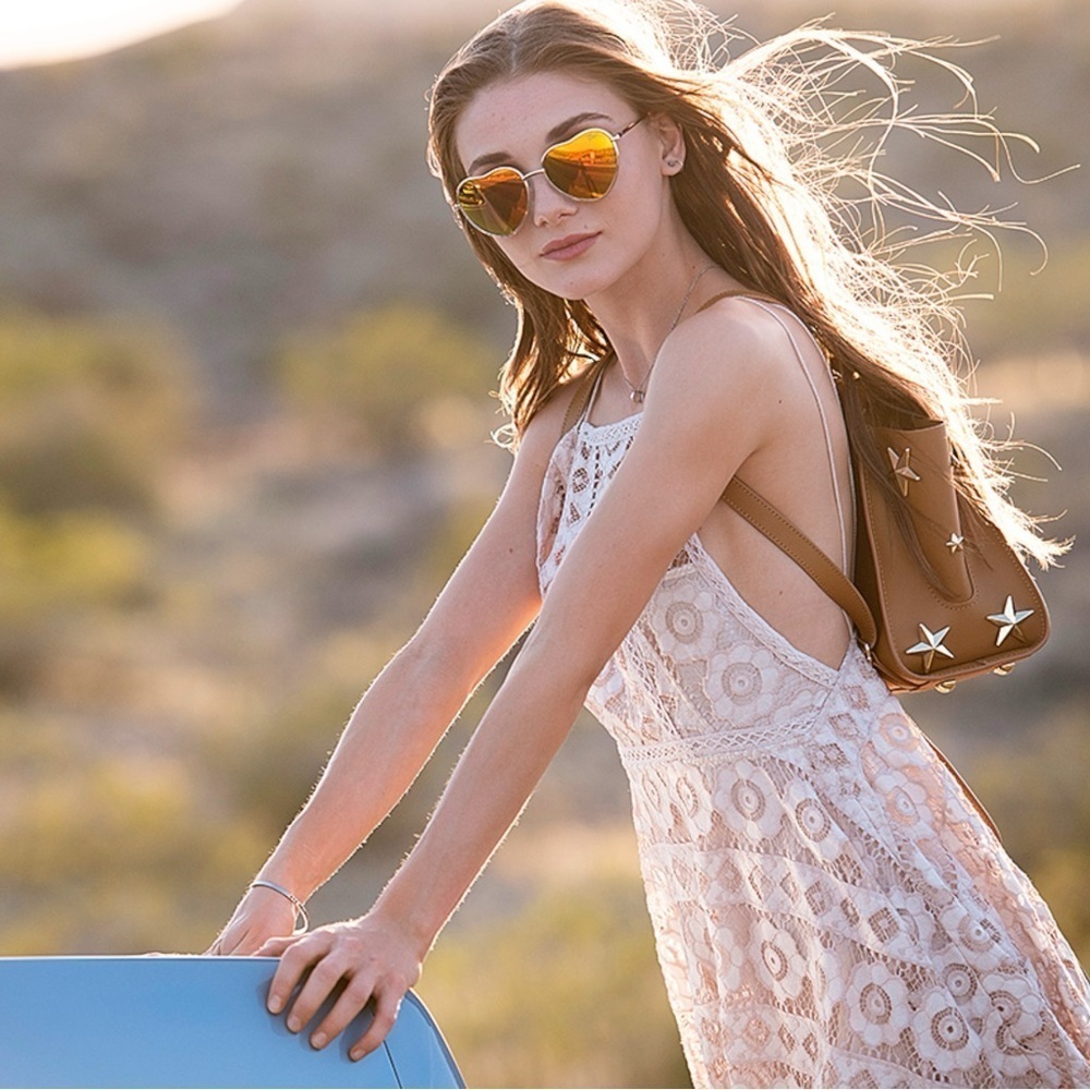 Free People Ethereal Fairy Lace Apron Handkerchief Dress Ivory Nude Bohemian 4 - Picture 9 of 17
